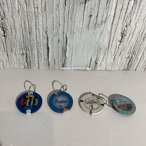 Casino Chip Keychains Set of 4